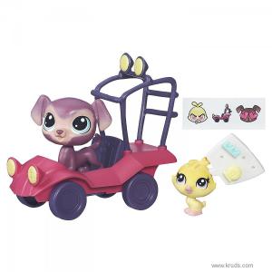 Фото Лабрадор та каченя Баггі серія Міський транспорт (Littlest Pet Shop City Rides)